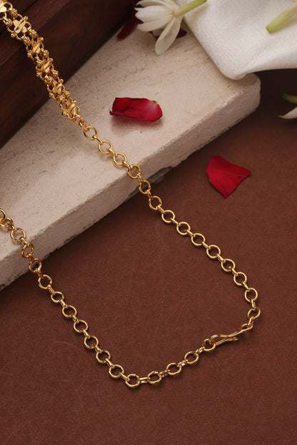 Gold Plated Long Necklace with Swan Pendants and American Diamond Accents