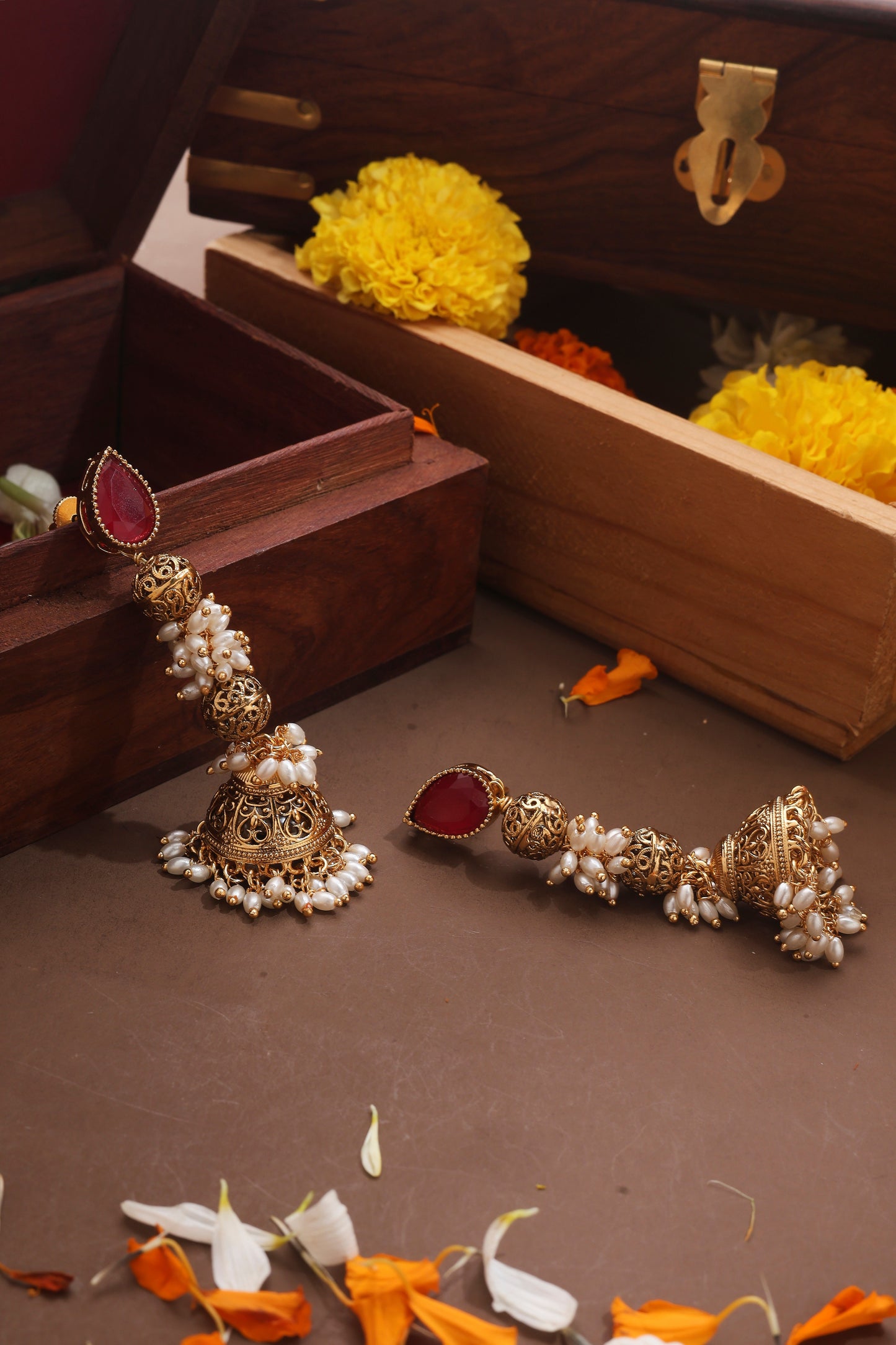 Classic Pearl Jhumki Earrings