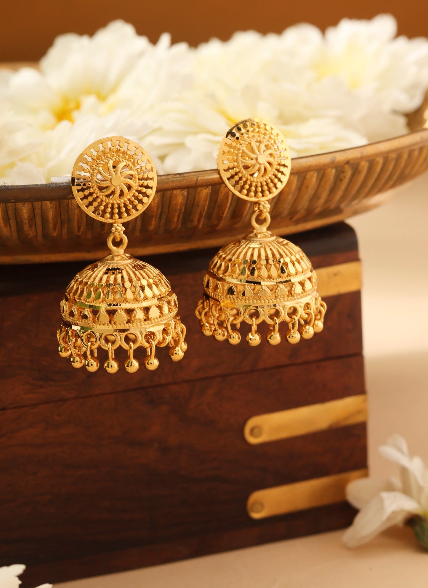 Radiant Gold Jhumkas