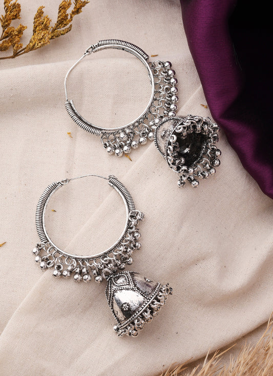Silver Alloy Earrings