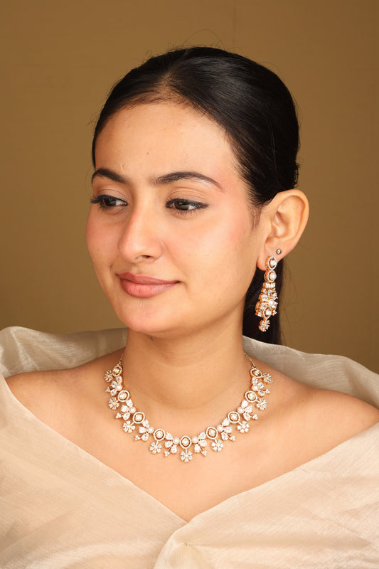 American Diamond Delicate Necklace Set