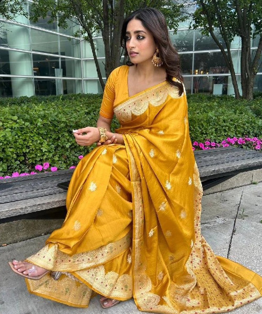 Elegant Art Silk Jacquard Border Saree