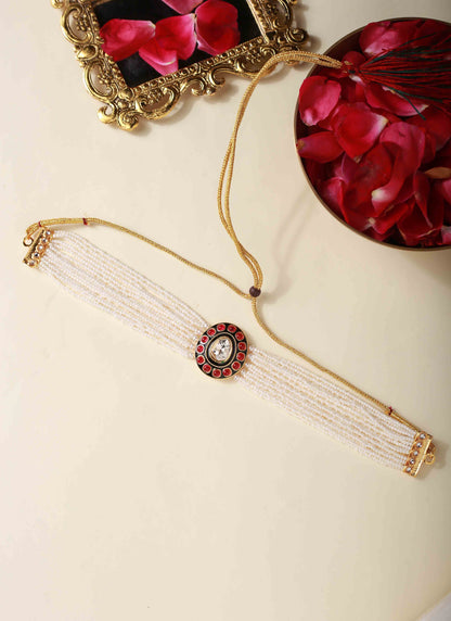 Royal Pearl Jaipur Jadau Choker Set