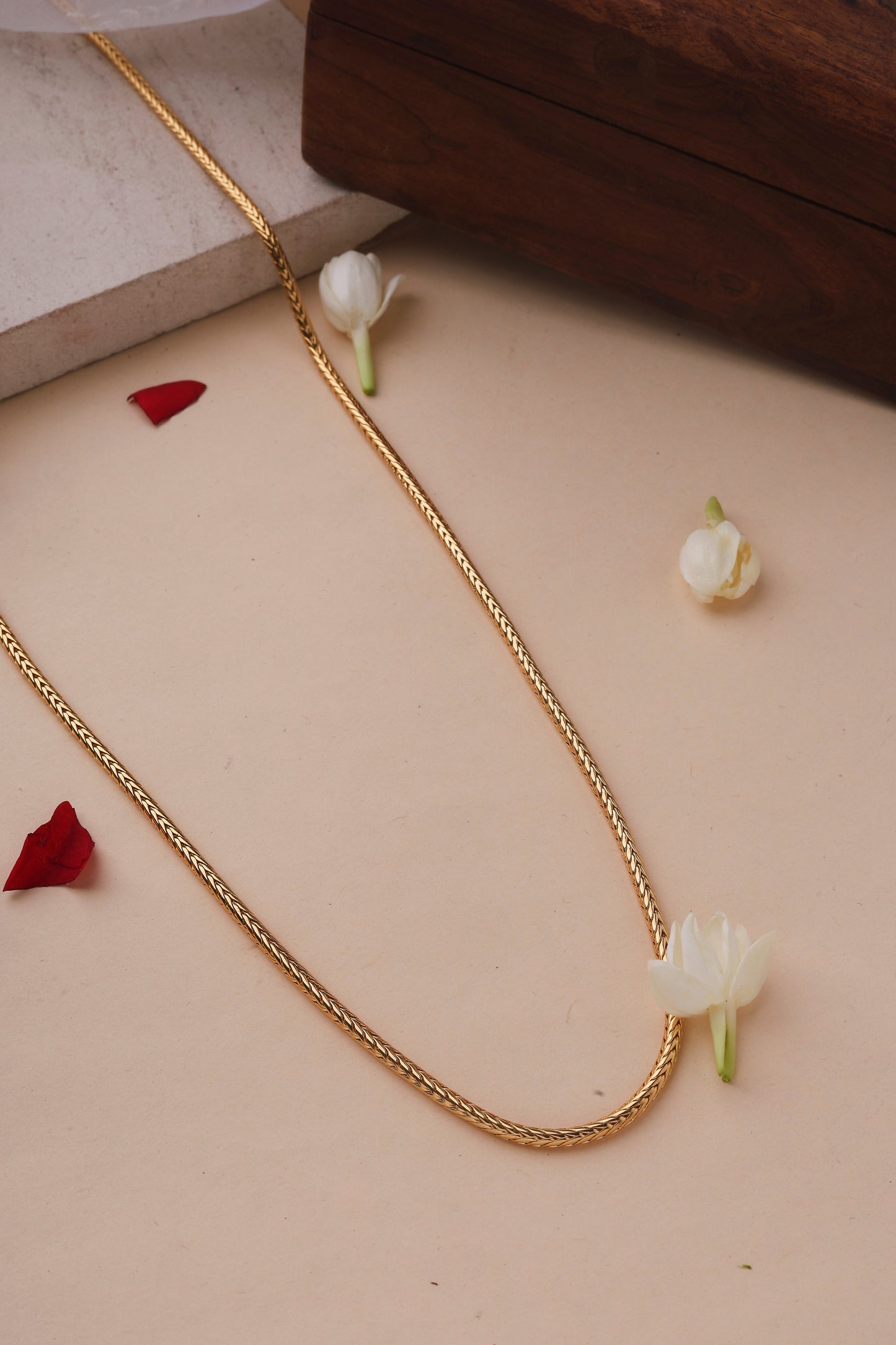 Mugappu Gold Plated Chain with Peacock Pendant