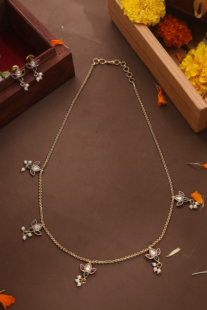 Minimalistic Lotus Motif Chain