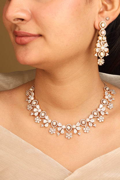 American Diamond Delicate Necklace Set