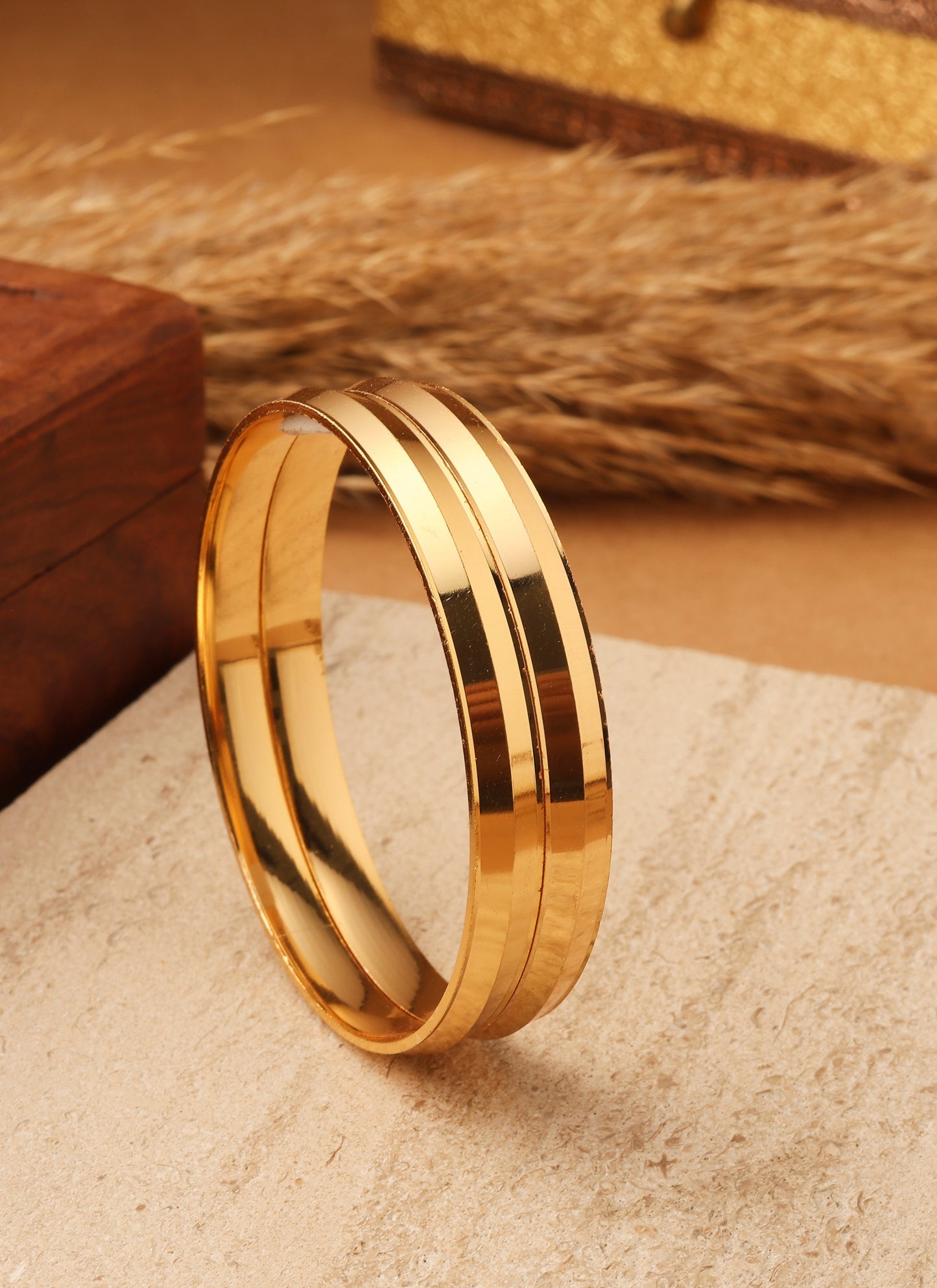 Timeless Elegance Gold-Plated Bangles