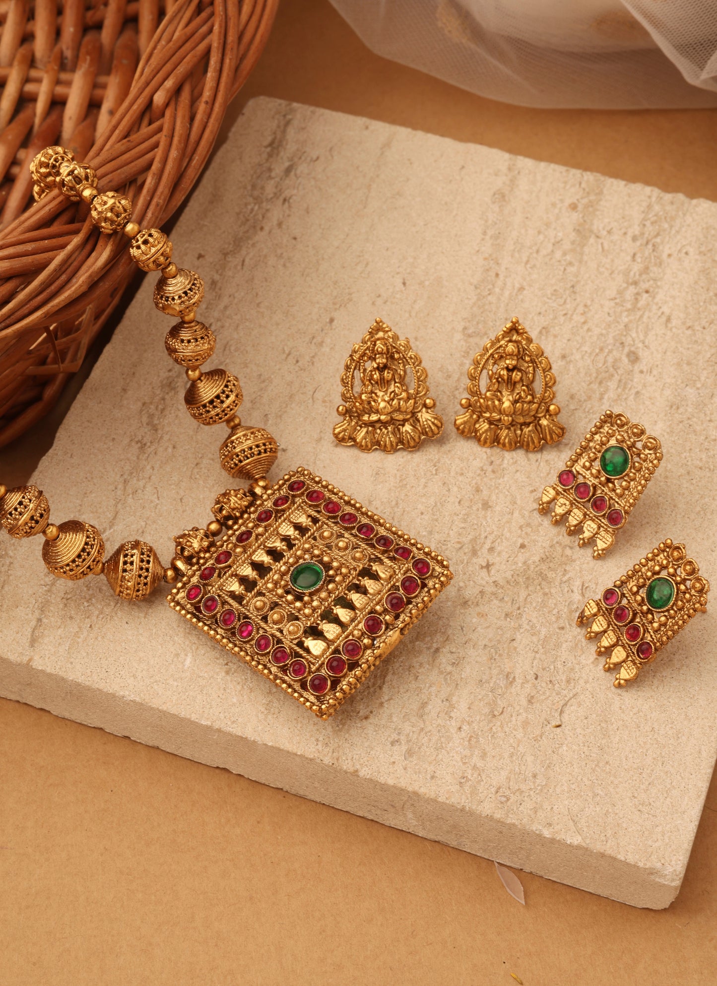 Eternal Grace Gold Plated Necklace Set