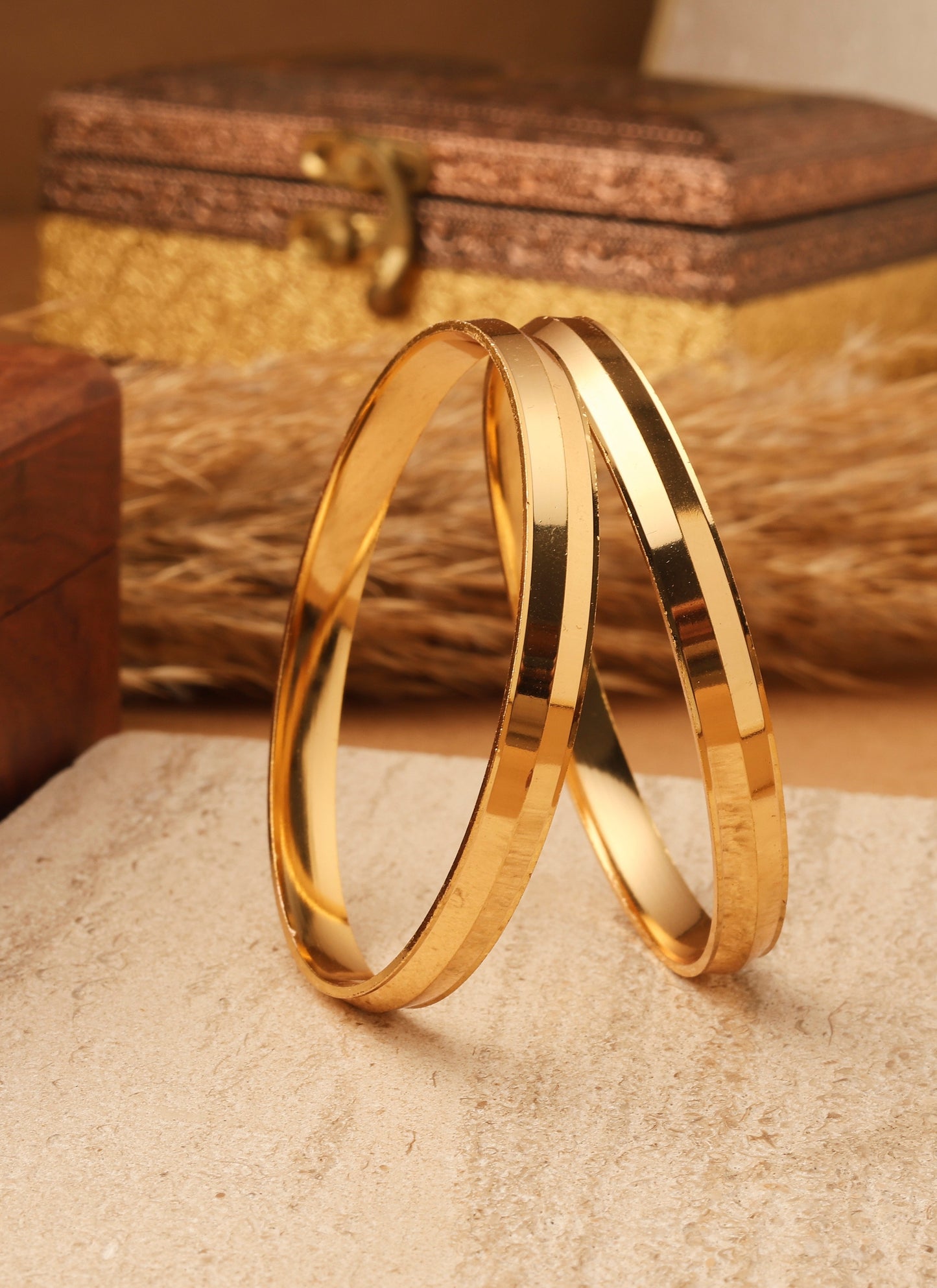 Timeless Elegance Gold-Plated Bangles