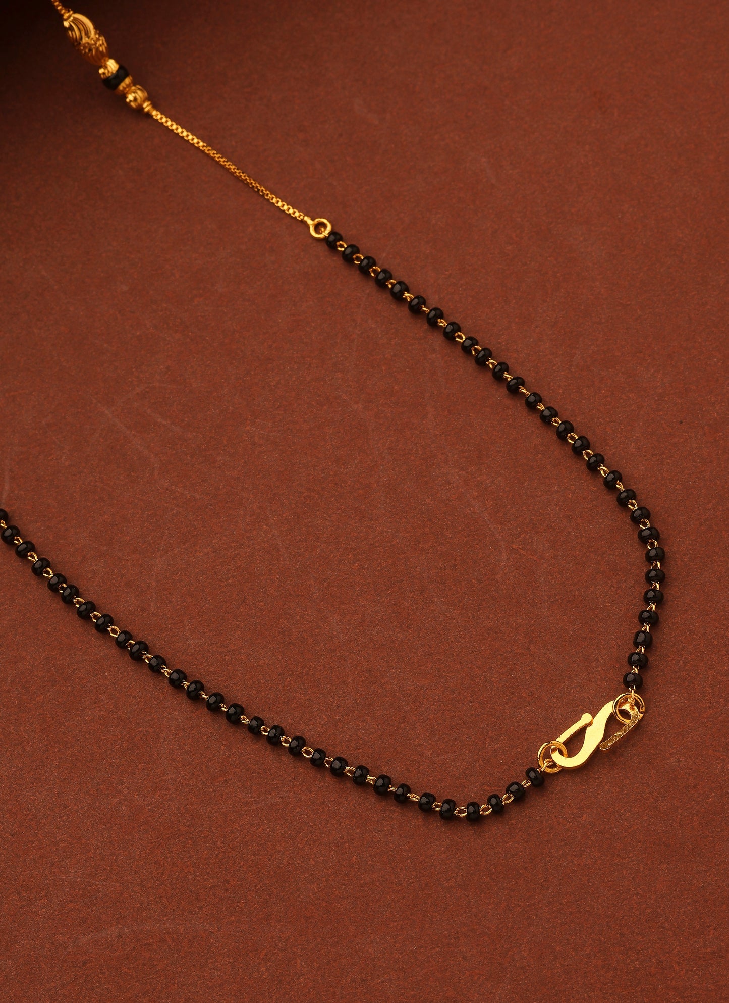Gold-Plated Traditional Tali Mangalsutra with Floral Pendant