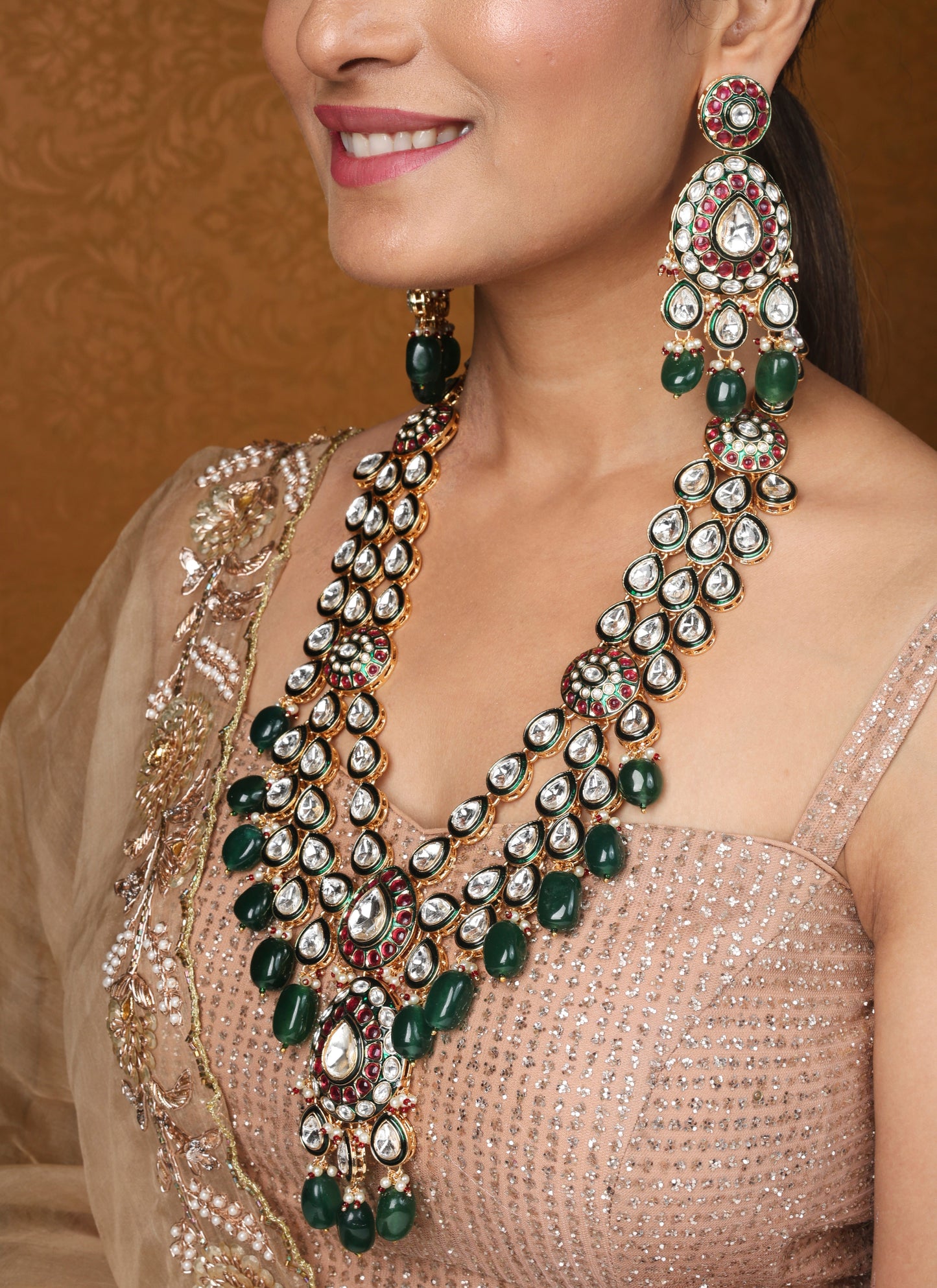 Maharani Haar with Jaipur Jadau Work and Kundan Stones