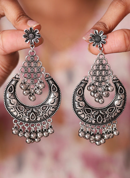 Oxidized Earrings with Ghungroo for Navratri