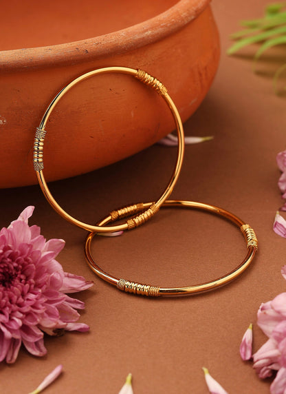 Classic Gold-Plated Plain Bangles