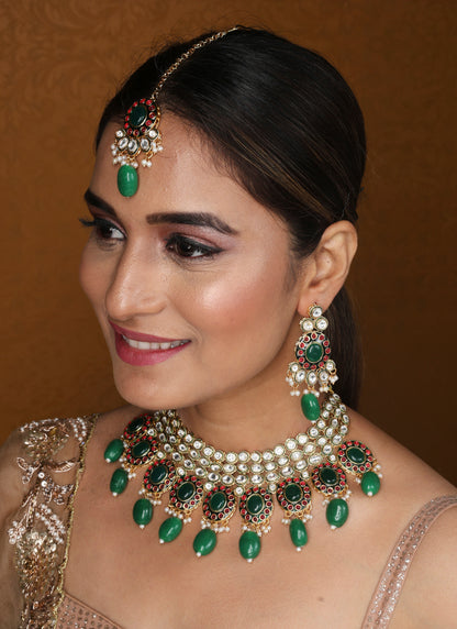 Kundan Bridal Choker with Jaipur Jadau