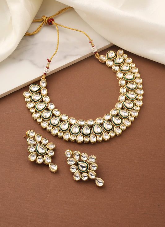 Gold Kundan High Necklace