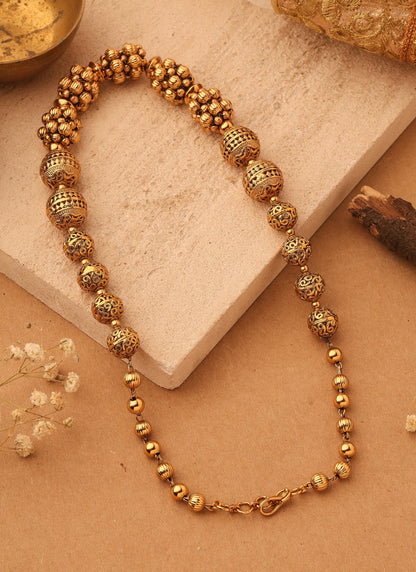 Gold Plated Temple Jewellery with Gold Ball Designs