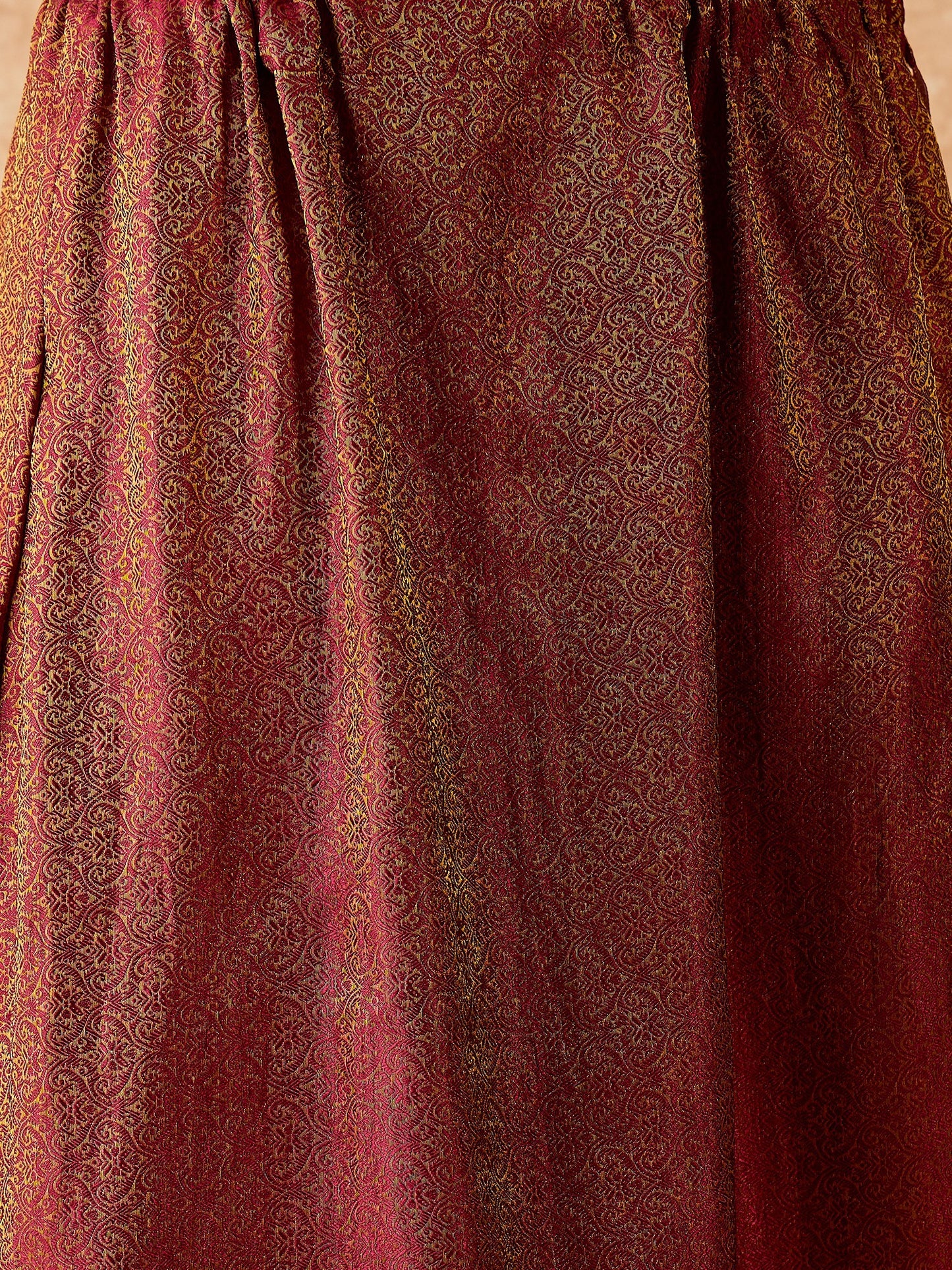 Semi Stitched Pakistani Suit in Maroon Faux Georgette