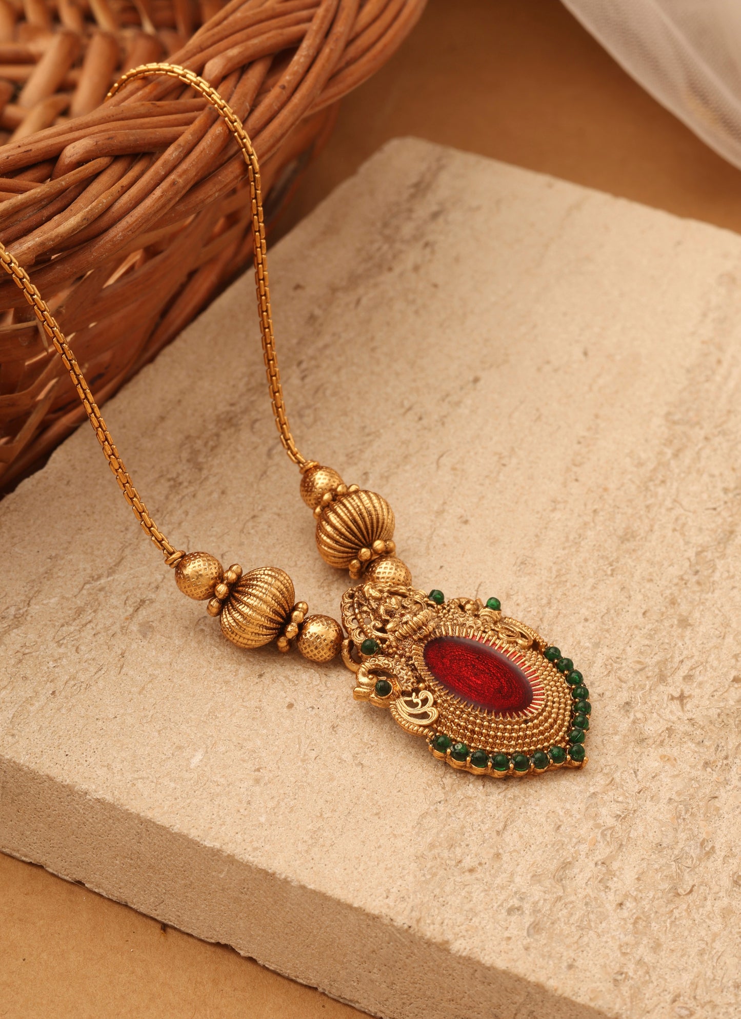 Festive Radiance Gold Plated Necklace Set