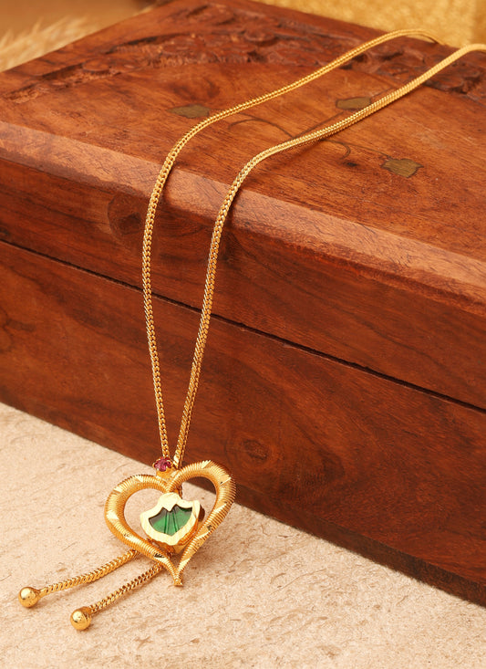 Gold plated alloy necklace