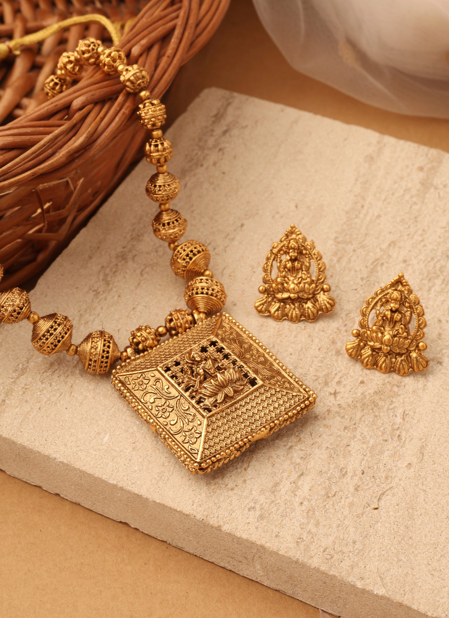 Eternal Grace Gold Plated Necklace Set