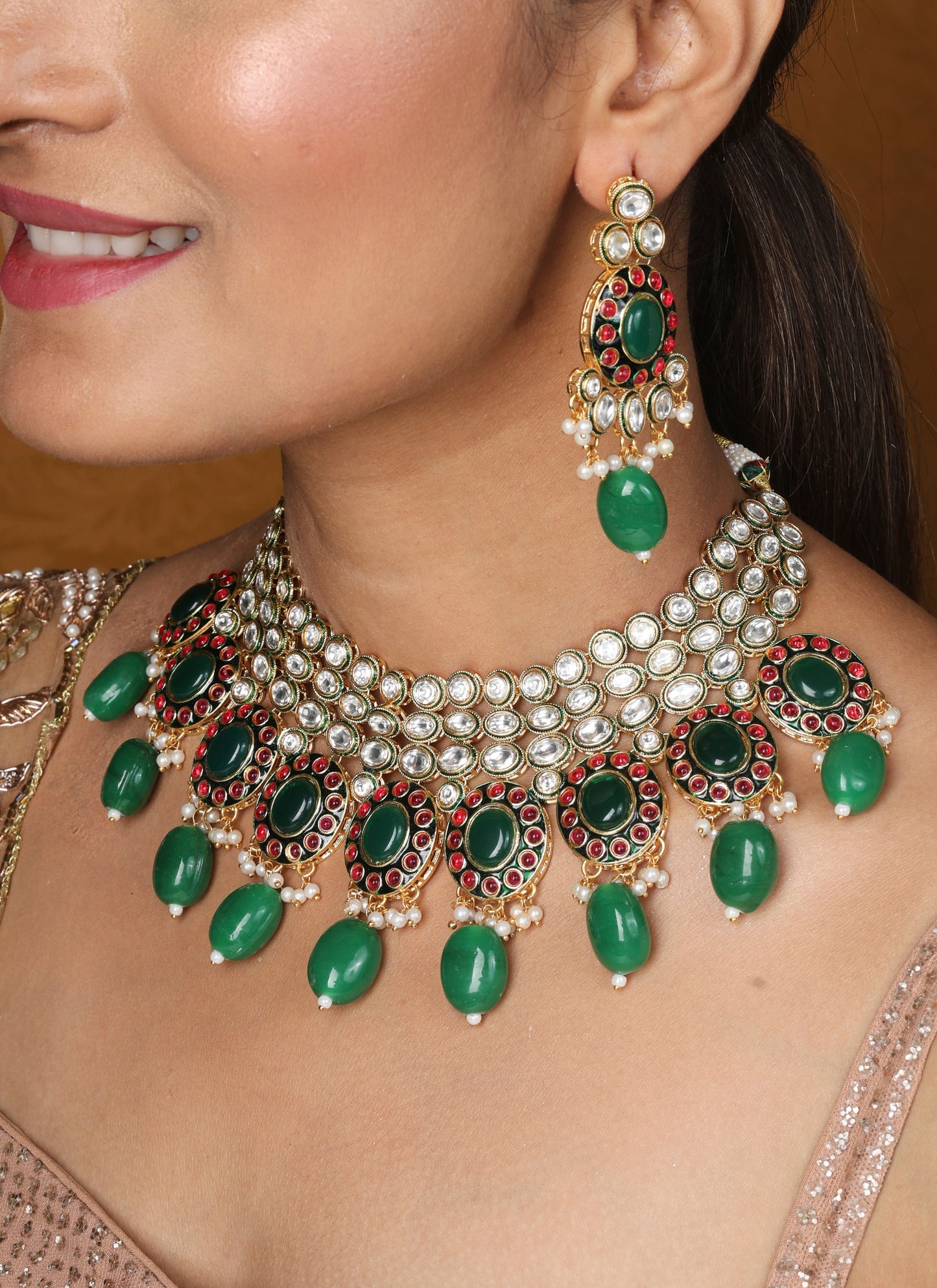 Kundan Bridal Choker with Jaipur Jadau