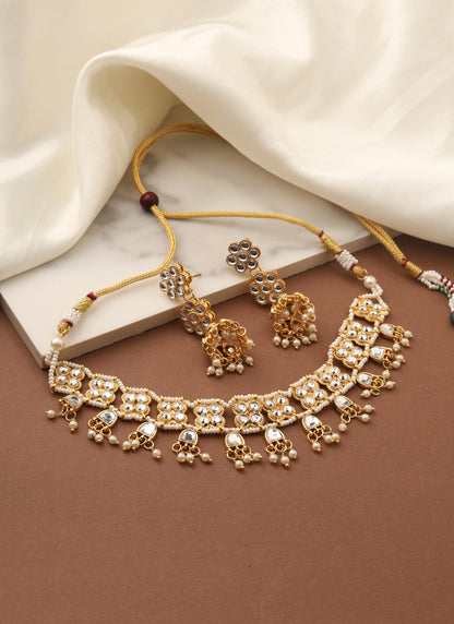 Kundan Choker Set with Matching Earrings