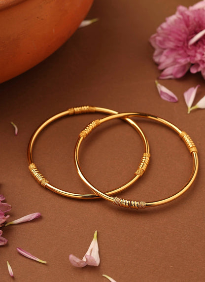Classic Gold-Plated Plain Bangles